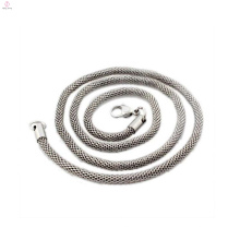 Novo modelo de colar de corrente a granel colar de corrente de prata banhado a cadeia de jóias